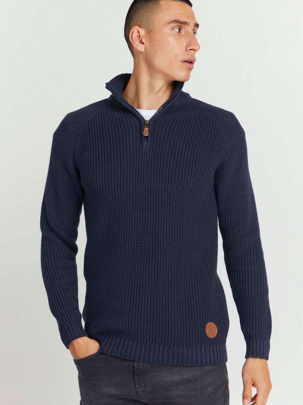 Thumbnail - Solid Troyer Herren Baumwolle blau, S