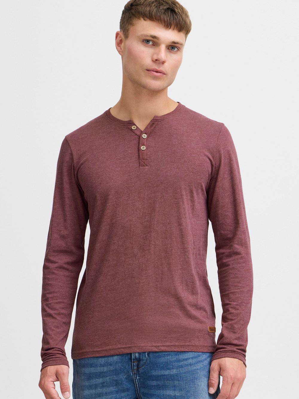 Solid Rundhalsshirt Herren Baumwolle rot, XXXL