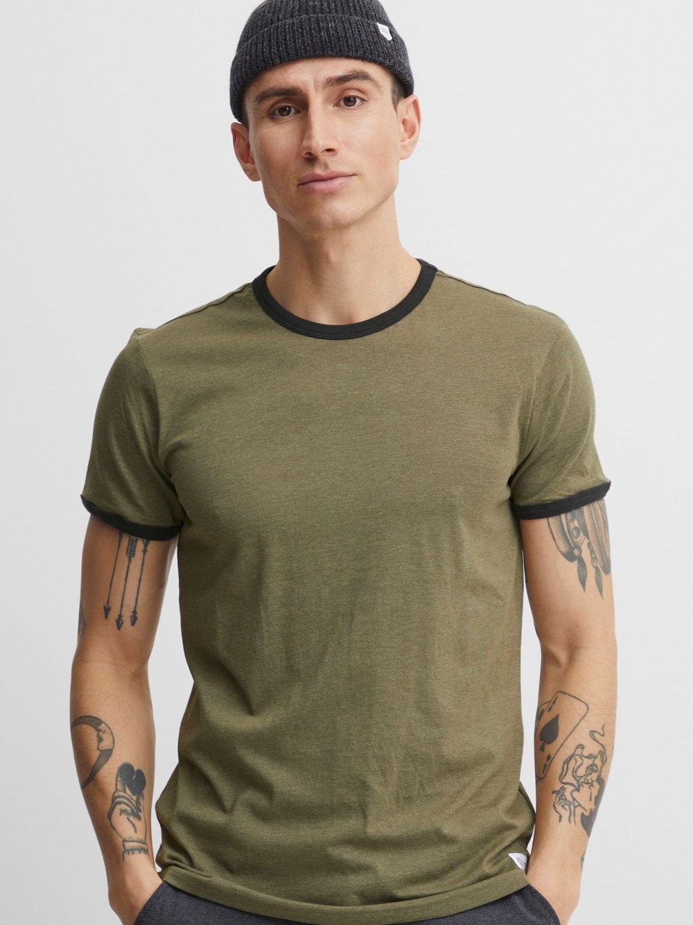 Thumbnail - Solid T-Shirt Herren Baumwolle grün, XXL