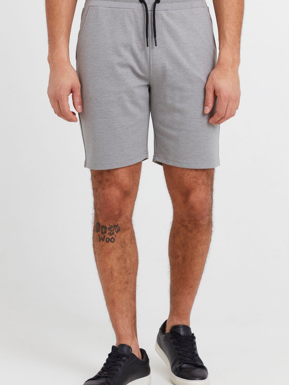 Solid Sweatshorts Herren grau gemustert, L