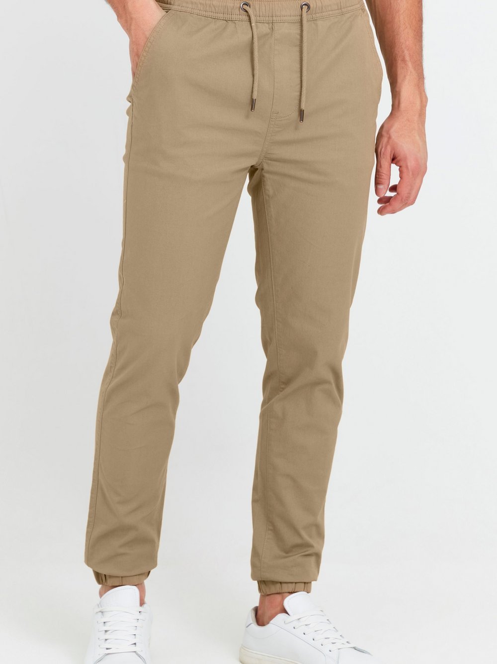 Solid Chinohose Herren Baumwolle beige, L