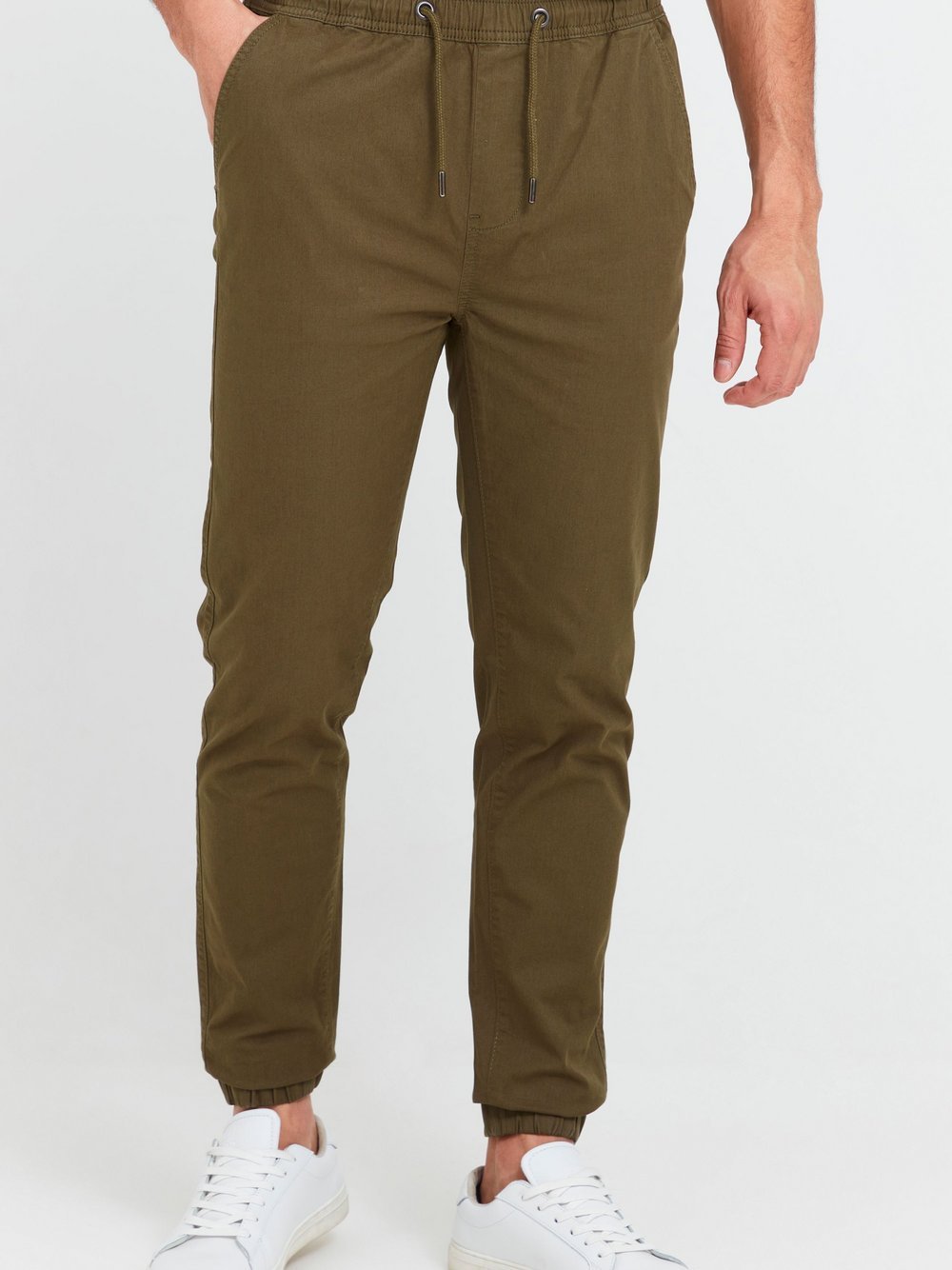 Solid Chinohose Herren Baumwolle grün, XL