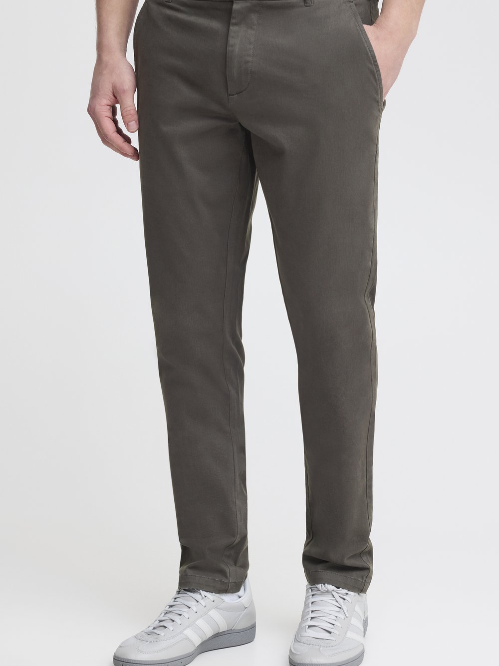 Thumbnail - Solid Chinohose Herren Baumwolle grau gemustert, 38-30