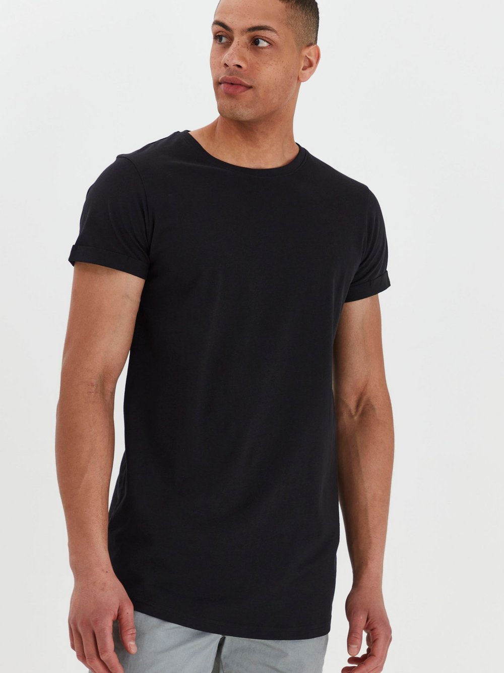 Solid T-Shirt-Pack Herren Baumwolle schwarz, M