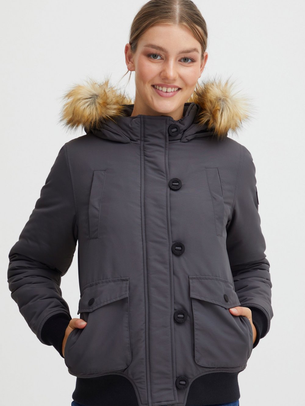 OXMO Winterjacke Damen grau, XS