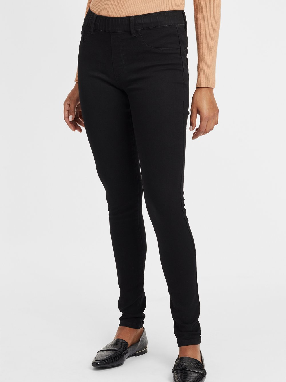 OXMO Jeansleggings Damen schwarz, 34-32