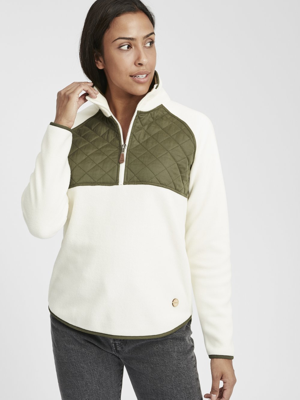 OXMO Pullover Damen weiß, XS