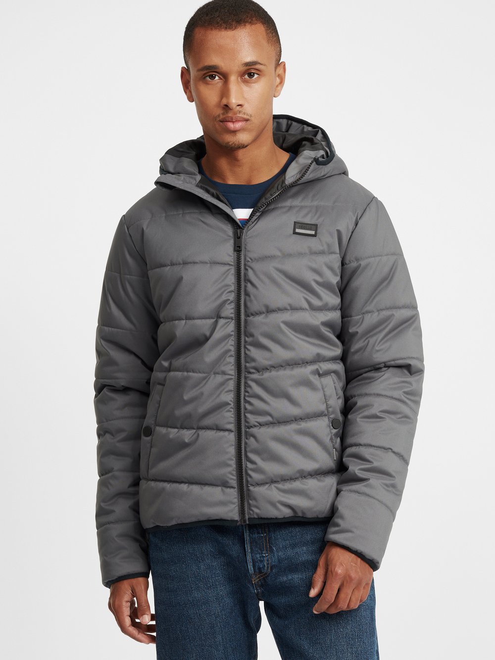 Solid Steppjacke Herren grau, L