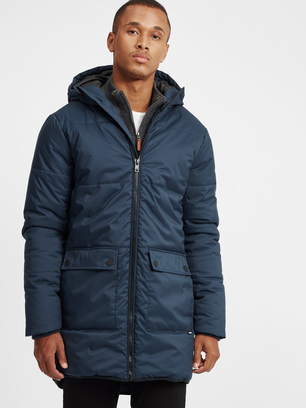 Solid Parka Herren blau, M