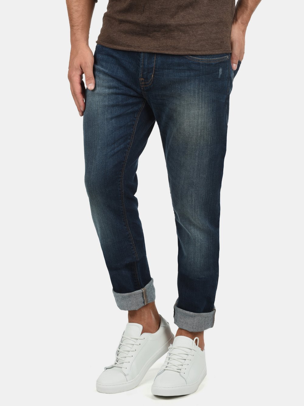 Indicode 5-Pocket-Jeans Herren Baumwolle blau, 32-34