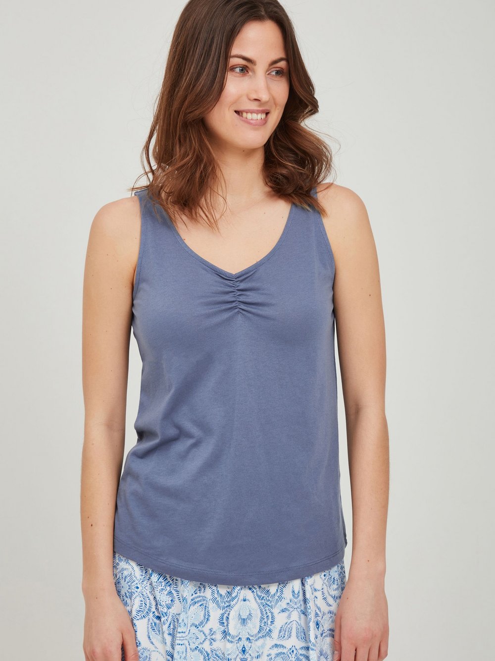 fransa Tanktop Damen blau, S