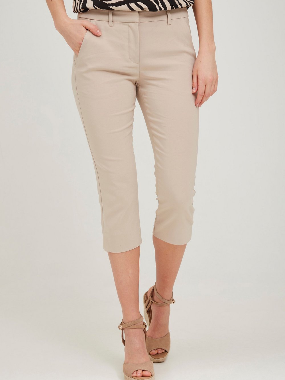 fransa Stoffhose Damen beige, 46