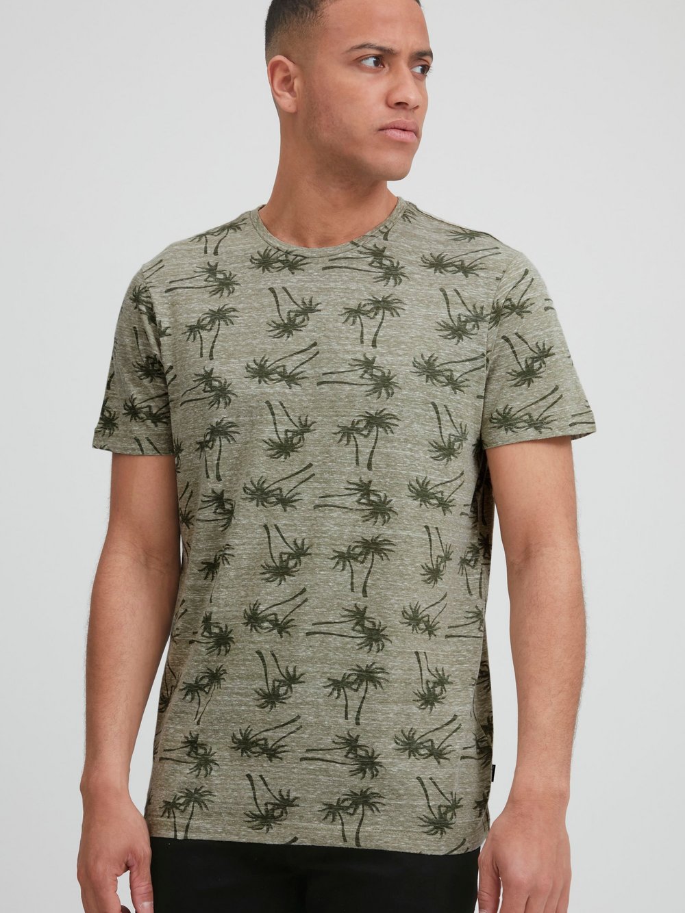BLEND T-Shirt Herren Baumwolle grün gemustert, S