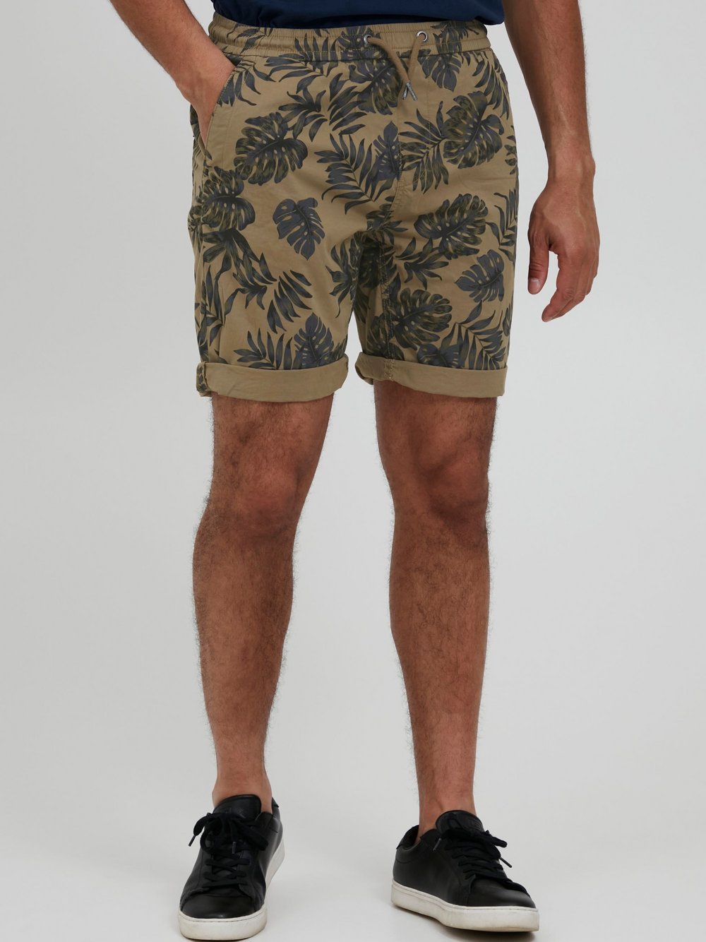 BLEND Shorts Herren Baumwolle braun gemustert, L