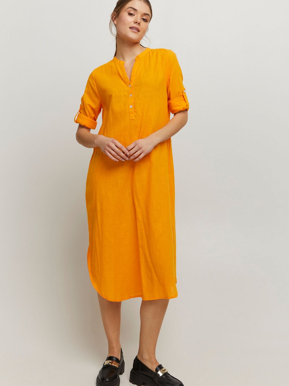 B.Young Blusenkleid Damen Baumwolle orange, 38