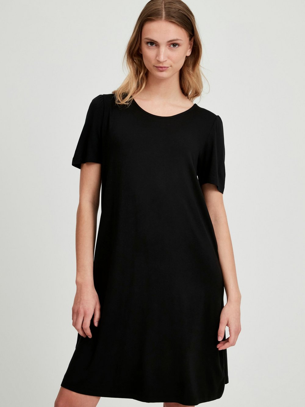 B.Young A-Linien-Kleid Damen Viskose schwarz, XS