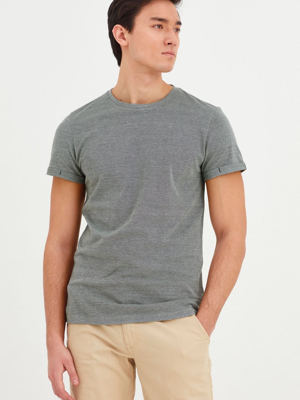 BLEND T-Shirt Herren Baumwolle grau, XL