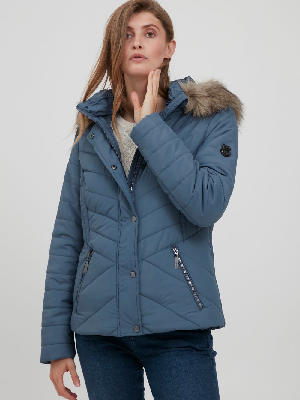 fransa Steppjacke Damen blau, S