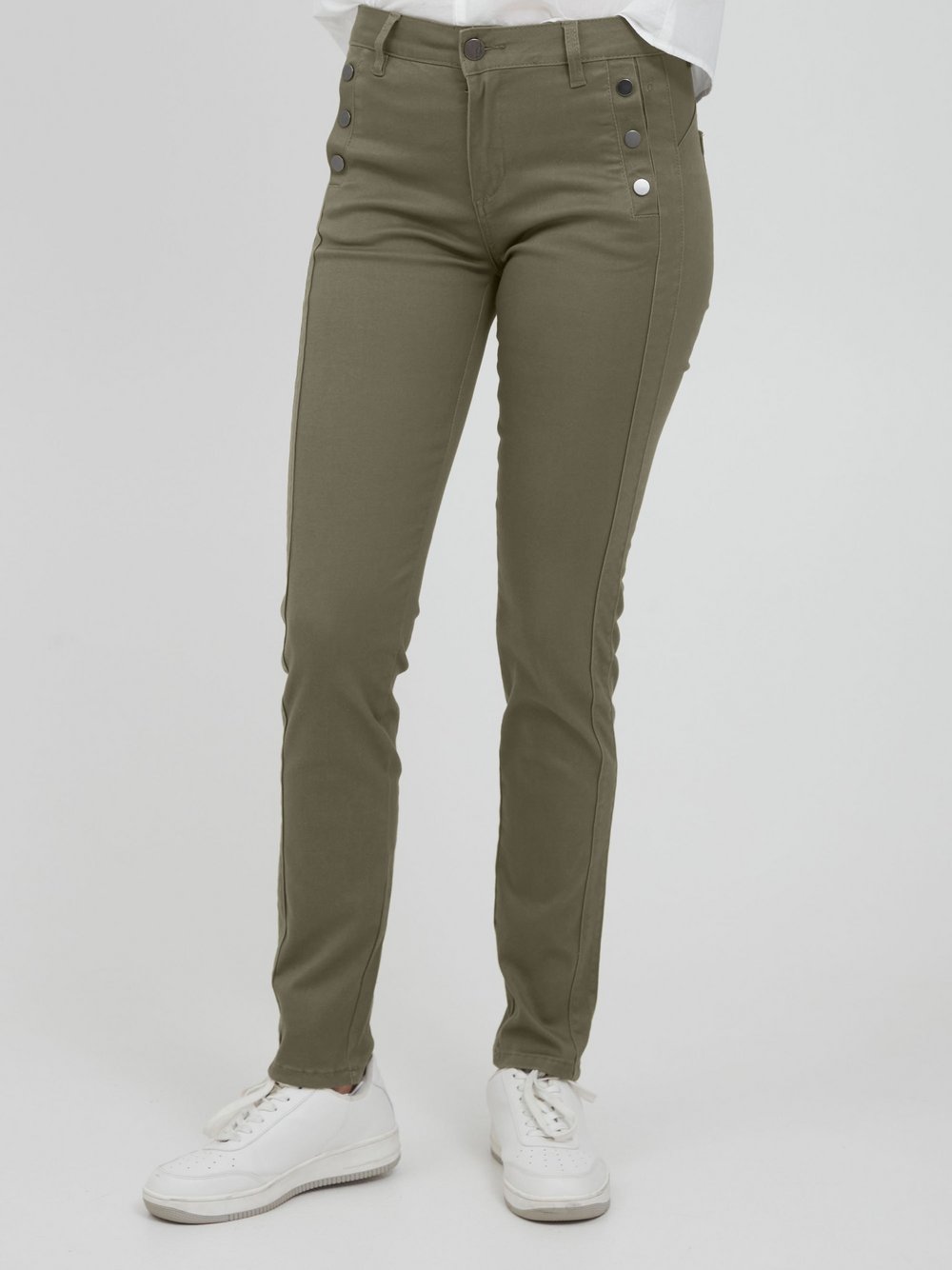 fransa Röhrenhose Damen grün, 34