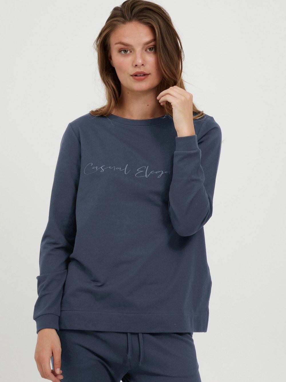 fransa Sweatshirt Damen blau, S