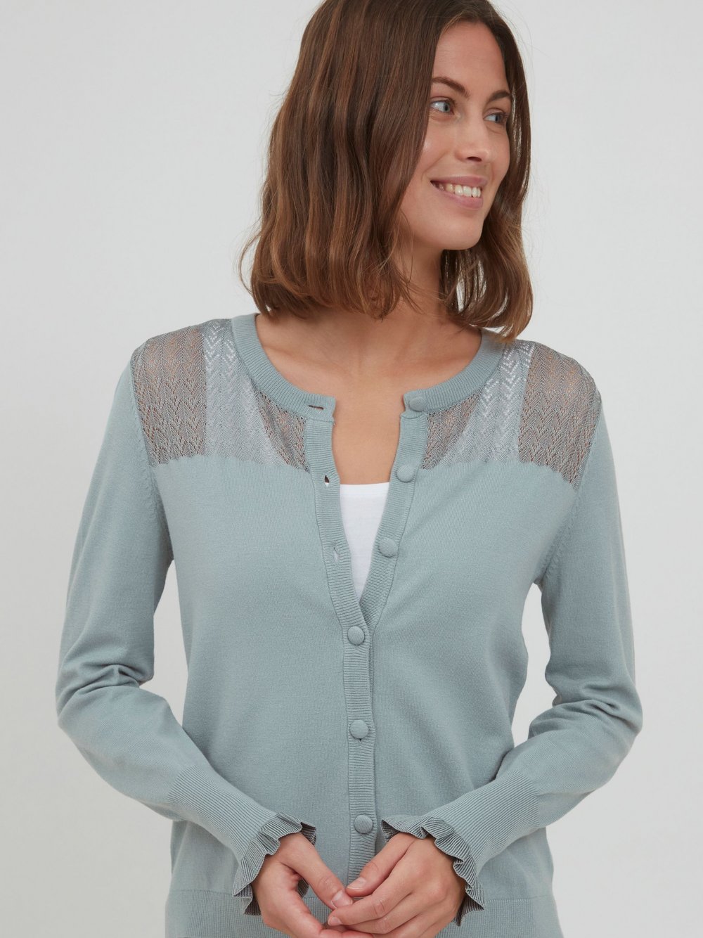 fransa Cardigan Damen blau, L