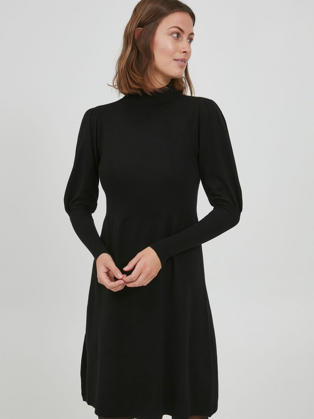 fransa Strickkleid Damen schwarz, M