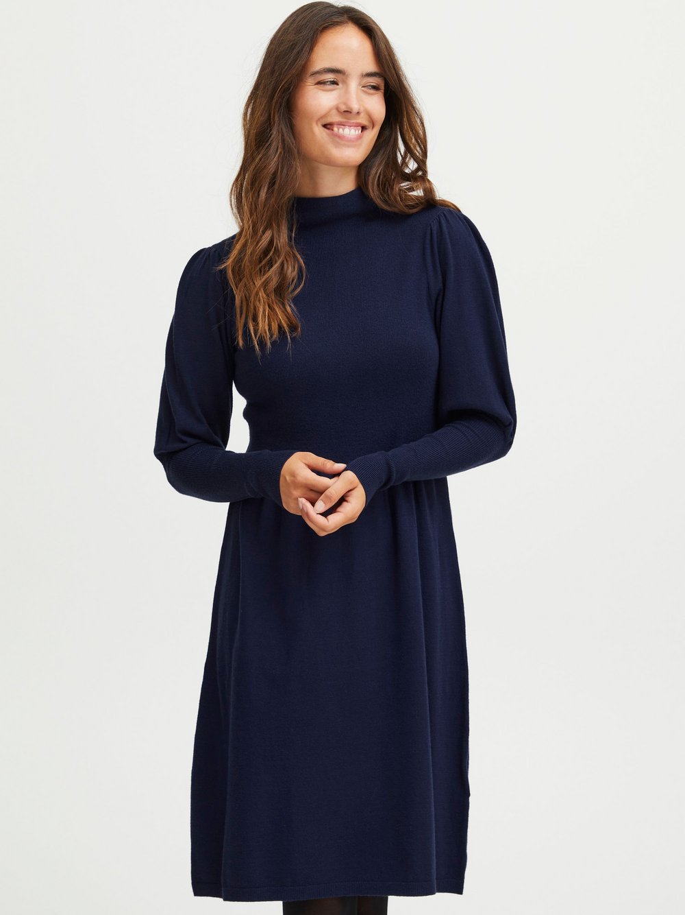 fransa Strickkleid Damen blau, S