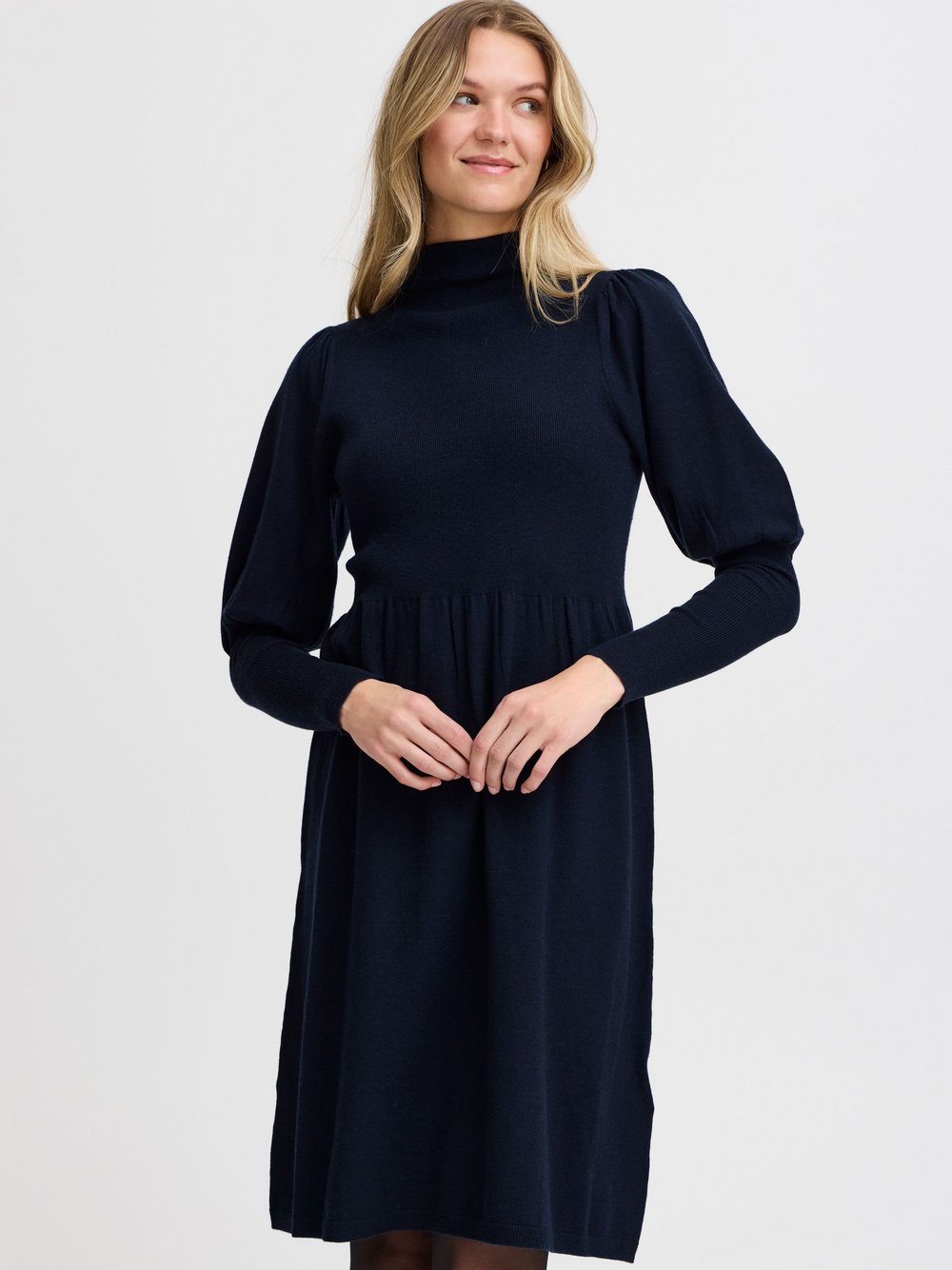 fransa Strickkleid Damen blau, XXL