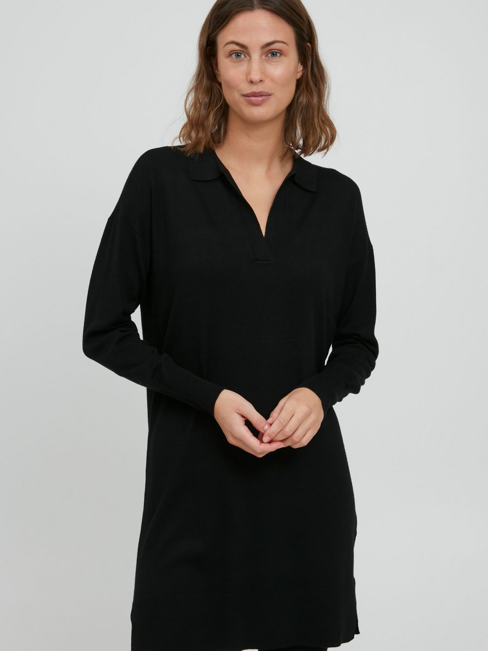 fransa Strickkleid Damen schwarz, M