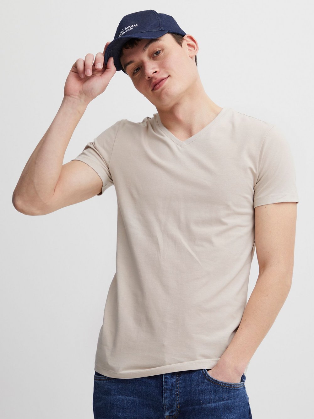 Thumbnail - CASUAL FRIDAY T-Shirt Herren Baumwolle beige, XXL