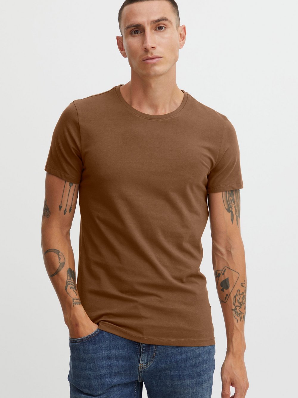 Thumbnail - CASUAL FRIDAY T-Shirt Herren Baumwolle braun, XXXL