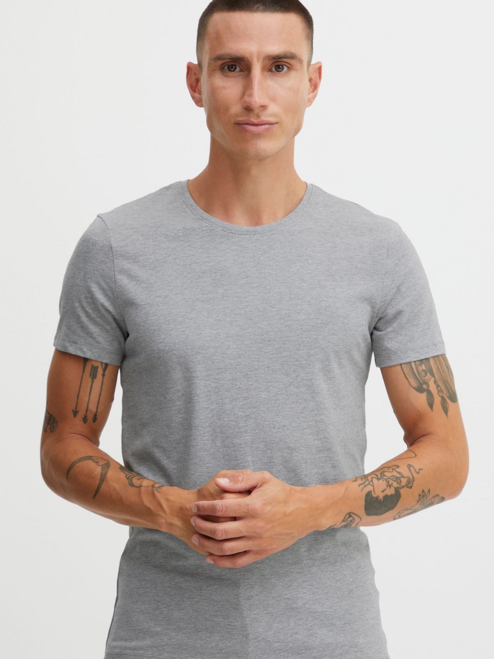 CASUAL FRIDAY T-Shirt Herren Baumwolle grau, L