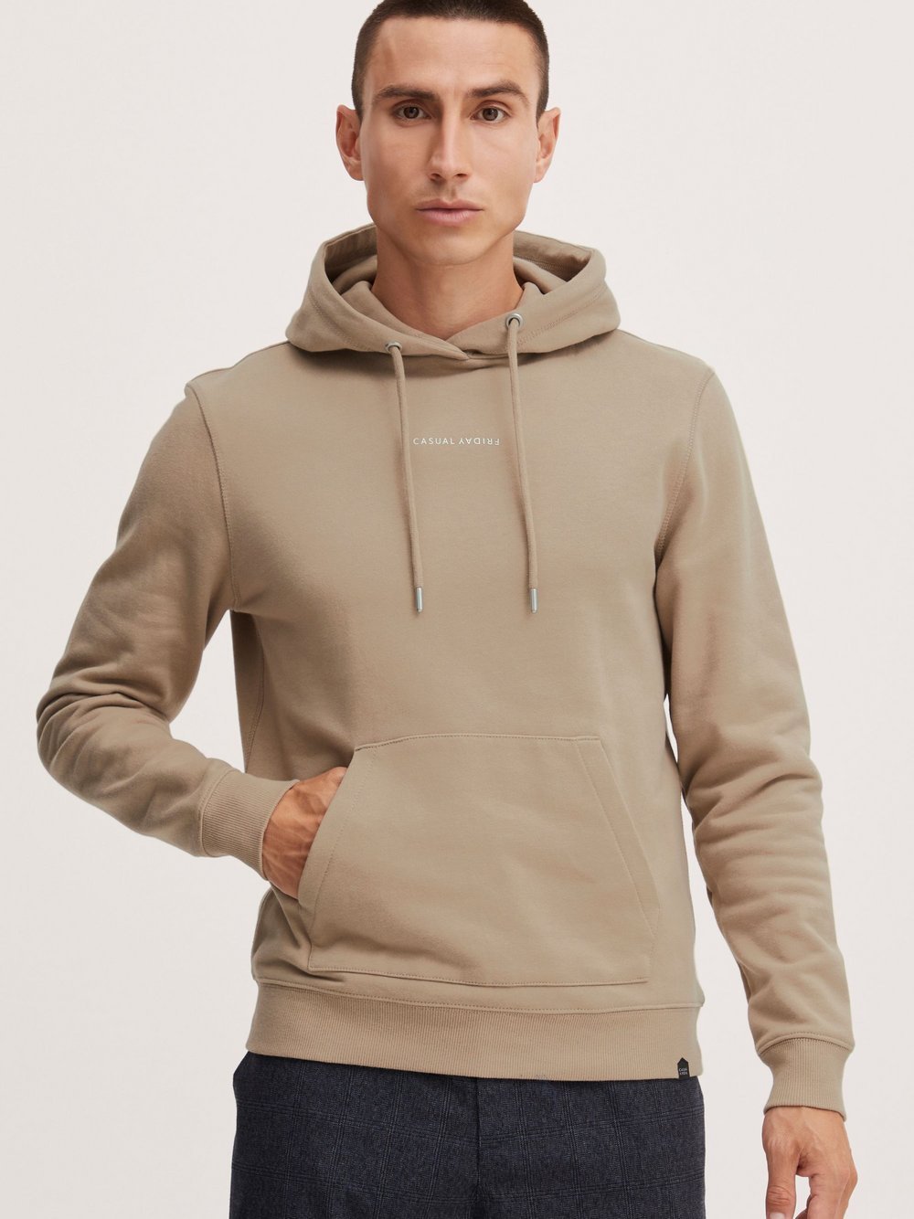 CASUAL FRIDAY Kapuzenpullover Herren Baumwolle beige, L