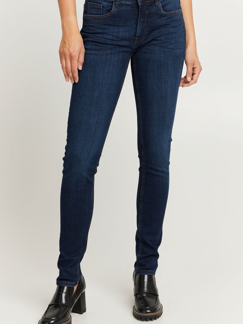 fransa Skinny-fit-Jeans Damen Baumwolle blau, 34-30