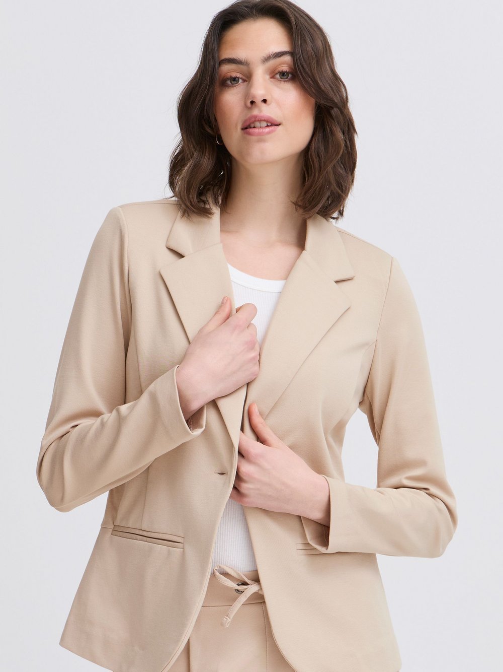 fransa Blusenblazer Damen beige, L