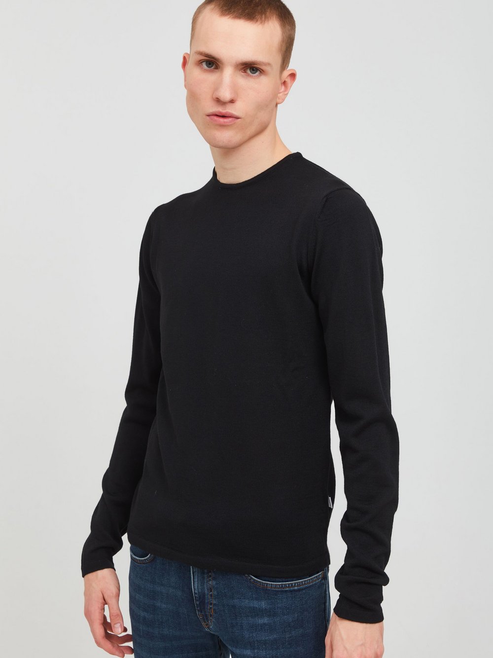 CASUAL FRIDAY Strickpullover Herren Wolle schwarz, S