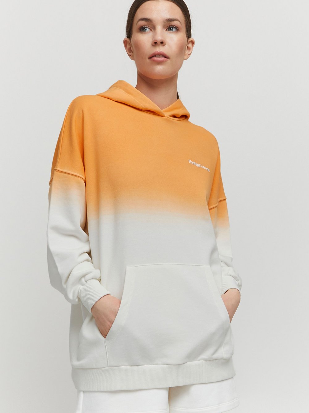 TheJoggConcept. Hoodie Damen Baumwolle orange, L/XL