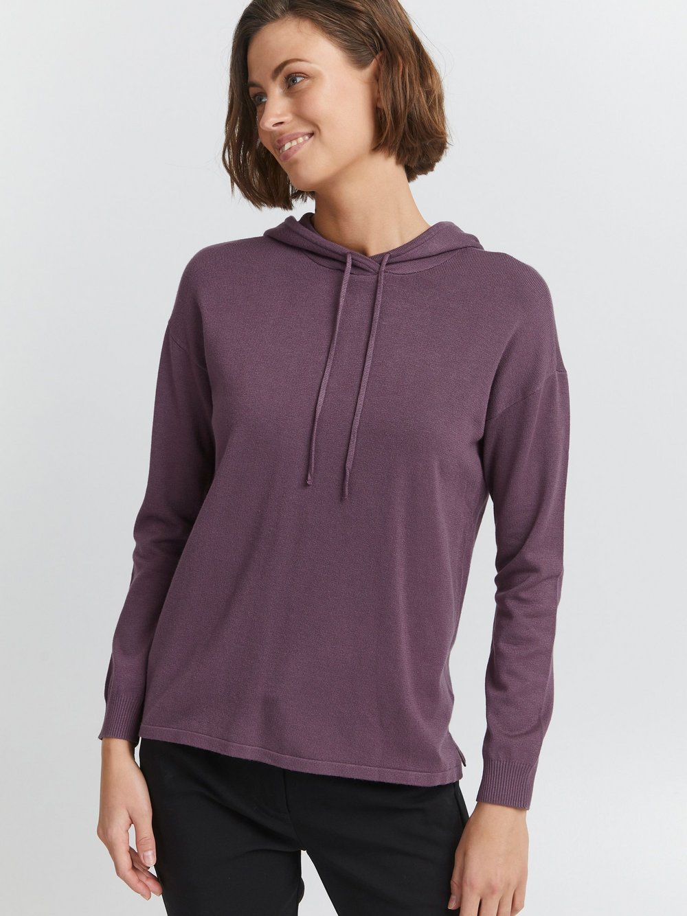 fransa Kapuzenpullover Damen Viskose lila, M