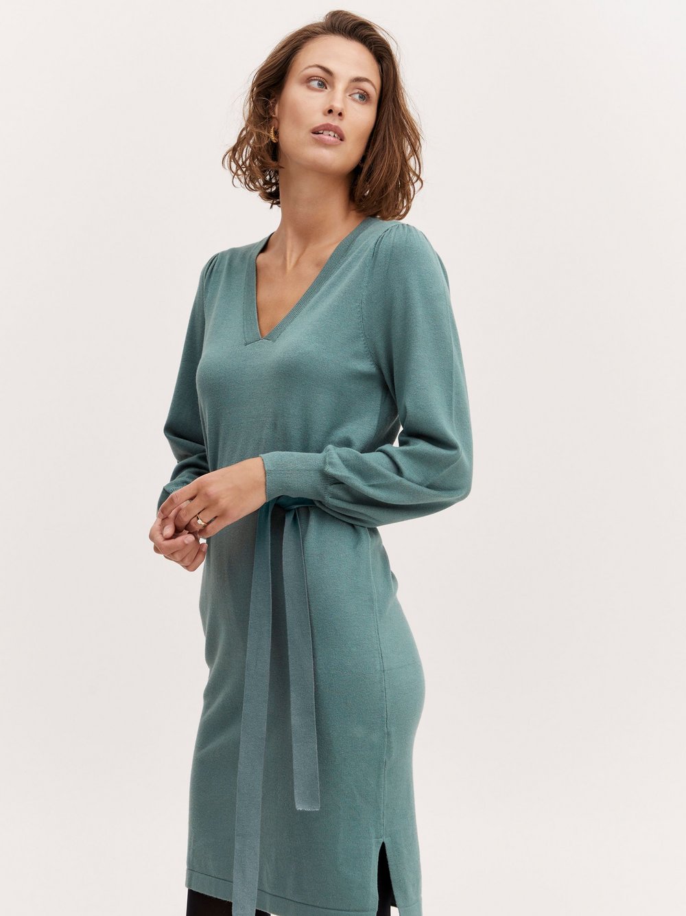 fransa Kleid Damen Viskose blau, M