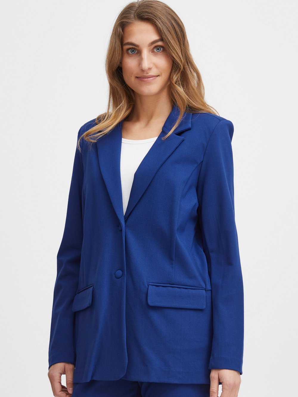 fransa Jackenblazer Damen Viskose blau, M