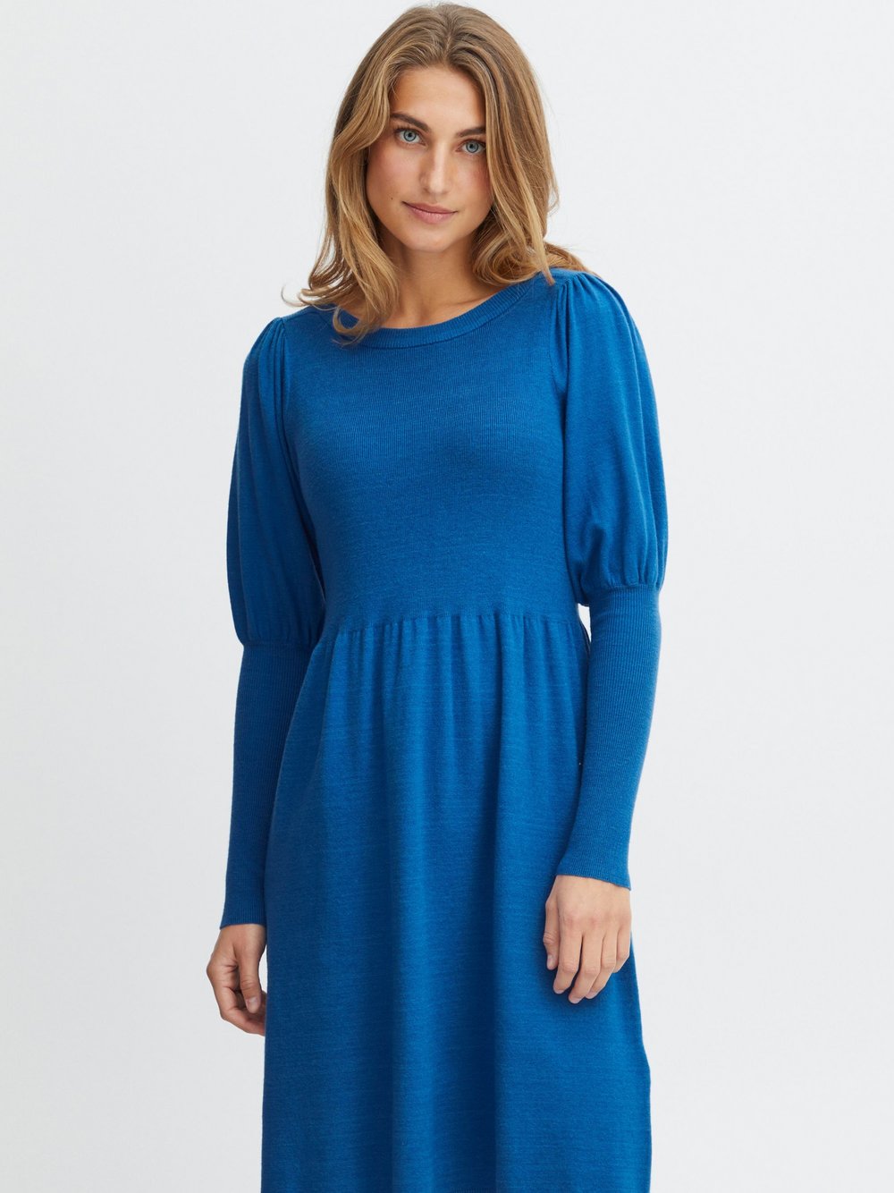 fransa Kleid Damen Viskose blau, XL