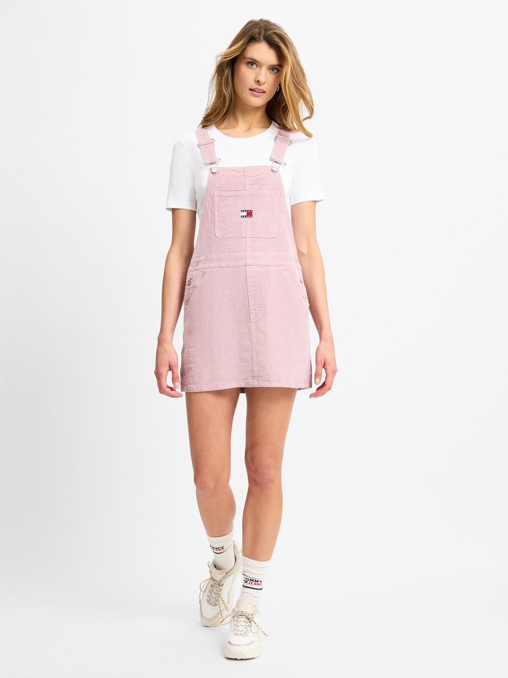 Tommy Jeans Kleid Damen Baumwolle rosa, L