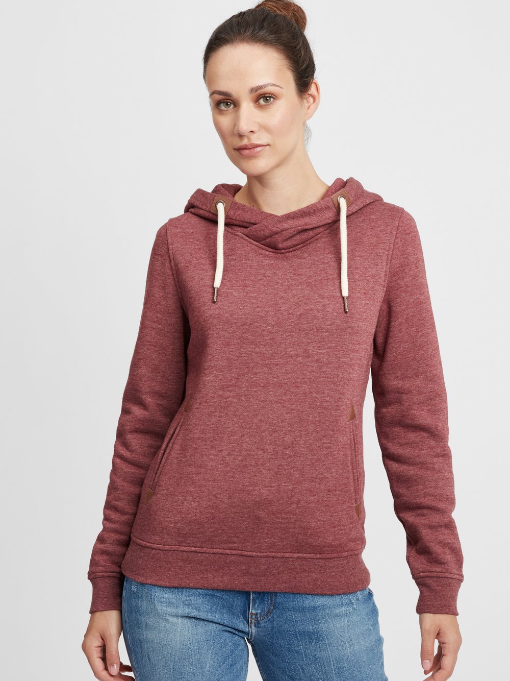 OXMO Hoodie Damen Baumwolle rot, L