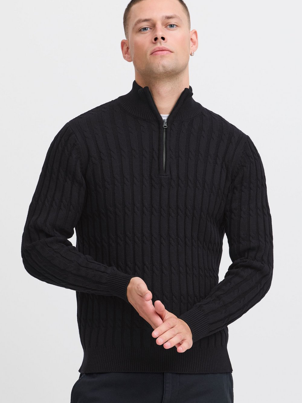 Indicode Troyer Herren Baumwolle schwarz, XL