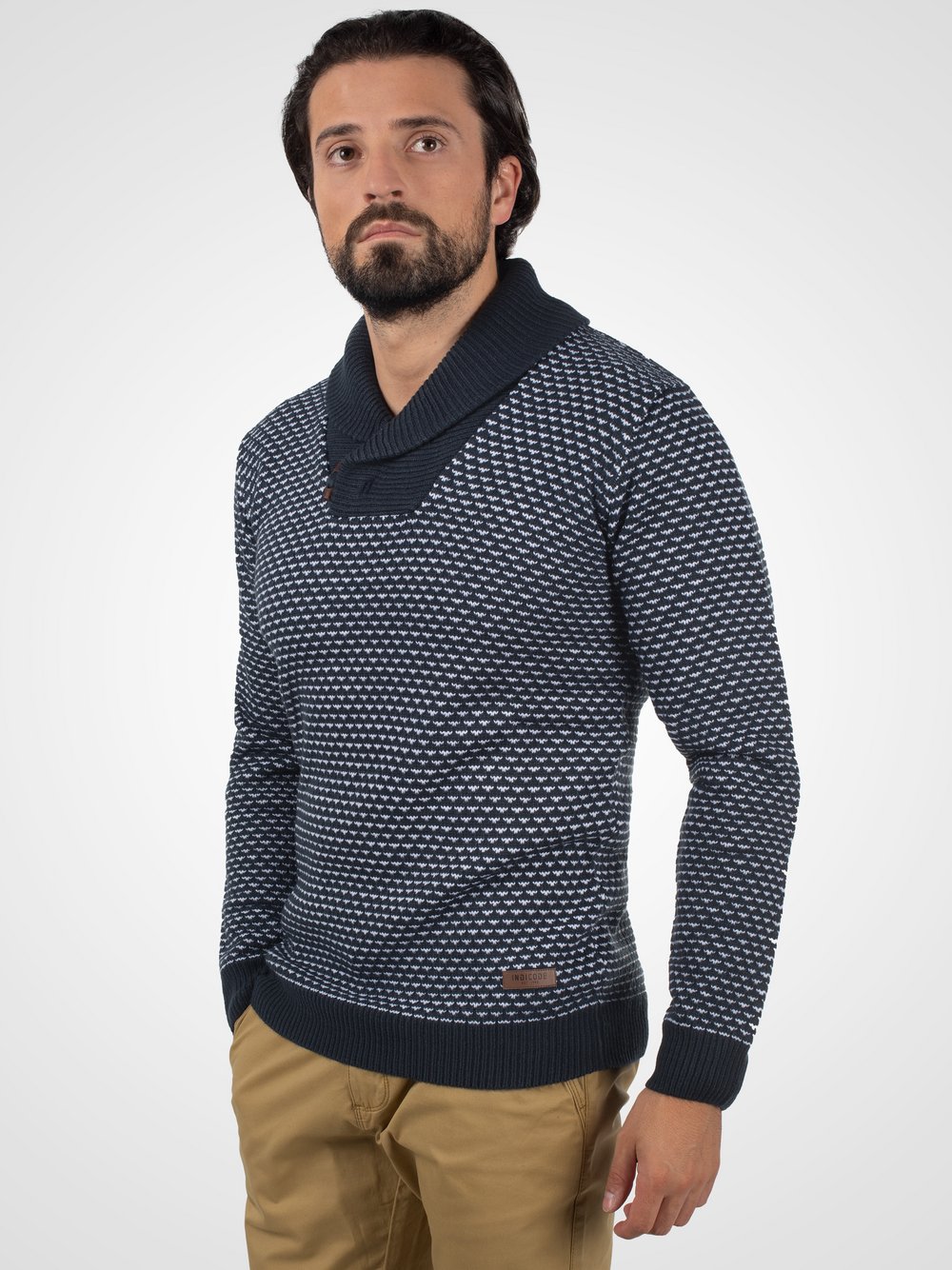 Indicode Strickpullover Herren blau, XXL