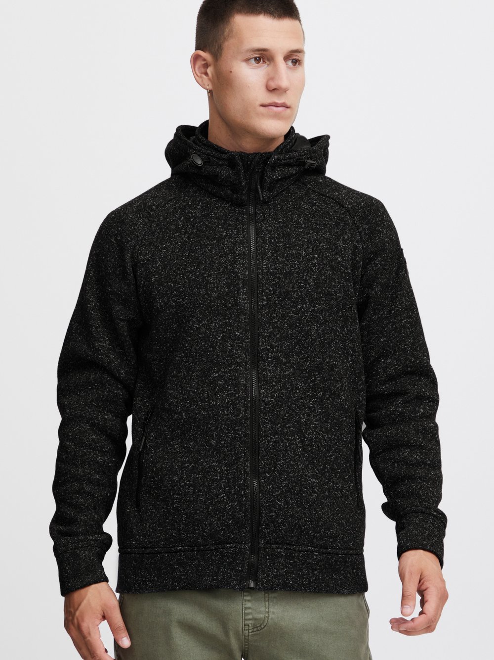 Indicode Kapuzensweatjacke Herren grau meliert, XXL