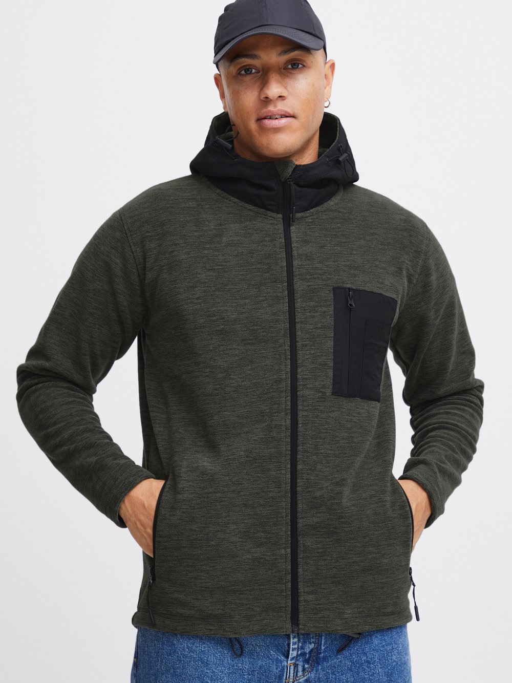 Indicode Fleecejacke Herren grün, L