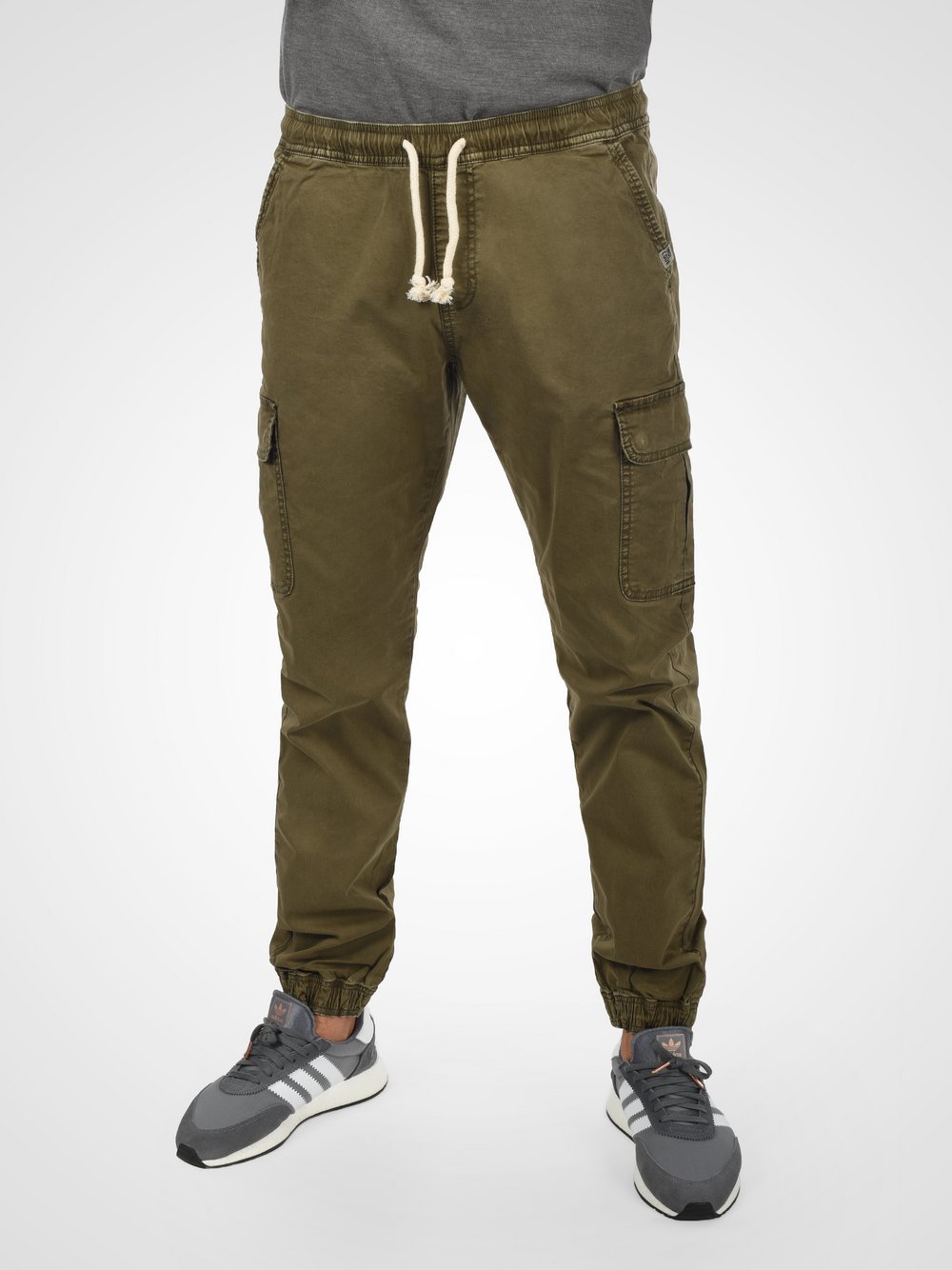 Indicode Cargohose Herren Baumwolle grün, L