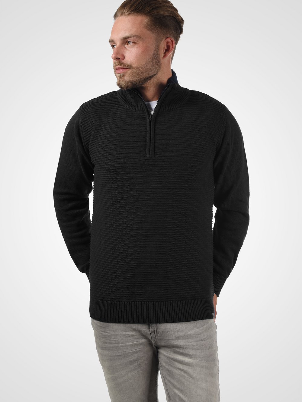 Indicode Troyer Herren Baumwolle schwarz, XL