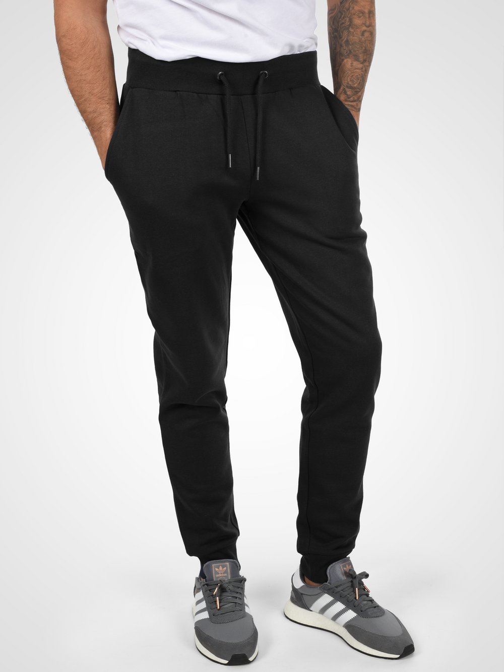 Indicode Jogginghose Herren Baumwolle schwarz, L